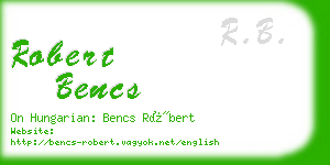 robert bencs business card